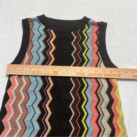 Missoni for Target 20th Anniversary Dress Brown Sleeveless Chevron Patterned XS - Picture 7 of 8
